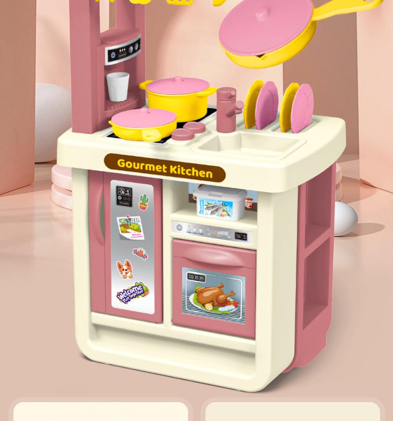 Kids' Cross-Border Kitchen Playset: Mini Cooking & Dining Simulation Toys for Boys and Girls
