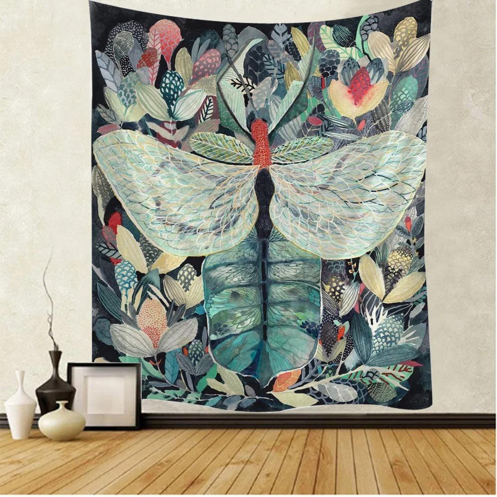 Home Wall Decoration Tapestry Beautiful Butterfly Background Hanging Cloth Office Living Room Tapestry