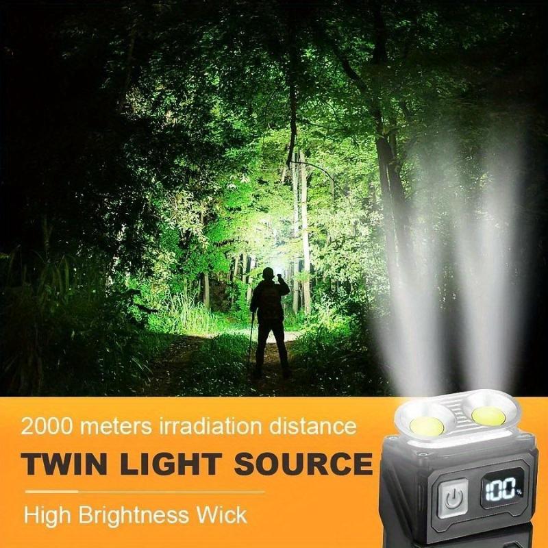 Ultra Bright Flashlight Outdoor Portable Flashlight 8 Mode Type-C Charging Multifunctional Torch for Night Work Hiking emergency