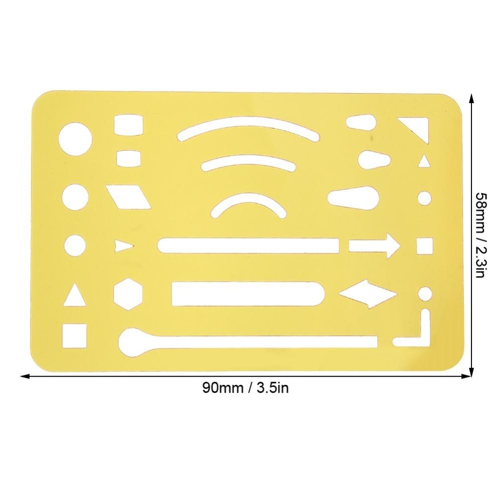 10PCS Stainless Steel/Transparent Plastic/Orange Plastic Drawing Template