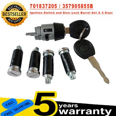 701837205 357905855B VW Transporter T4 1990-2003 İçin Yeni Kontak Anahtarı ve Kapı Kilit Silindiri Seti 2 Anahtarlı araba aksesuarları
