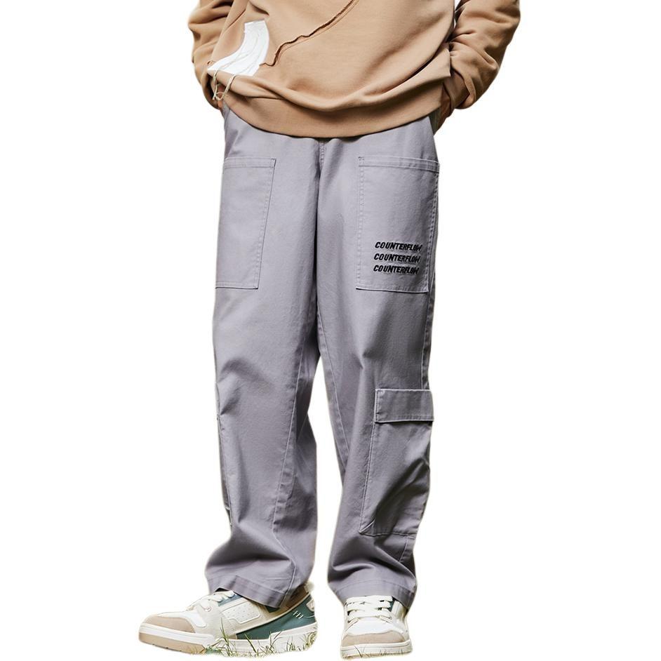 Li Ning CF Tracing Casual Pants Unisex Gray AKXSC21-2