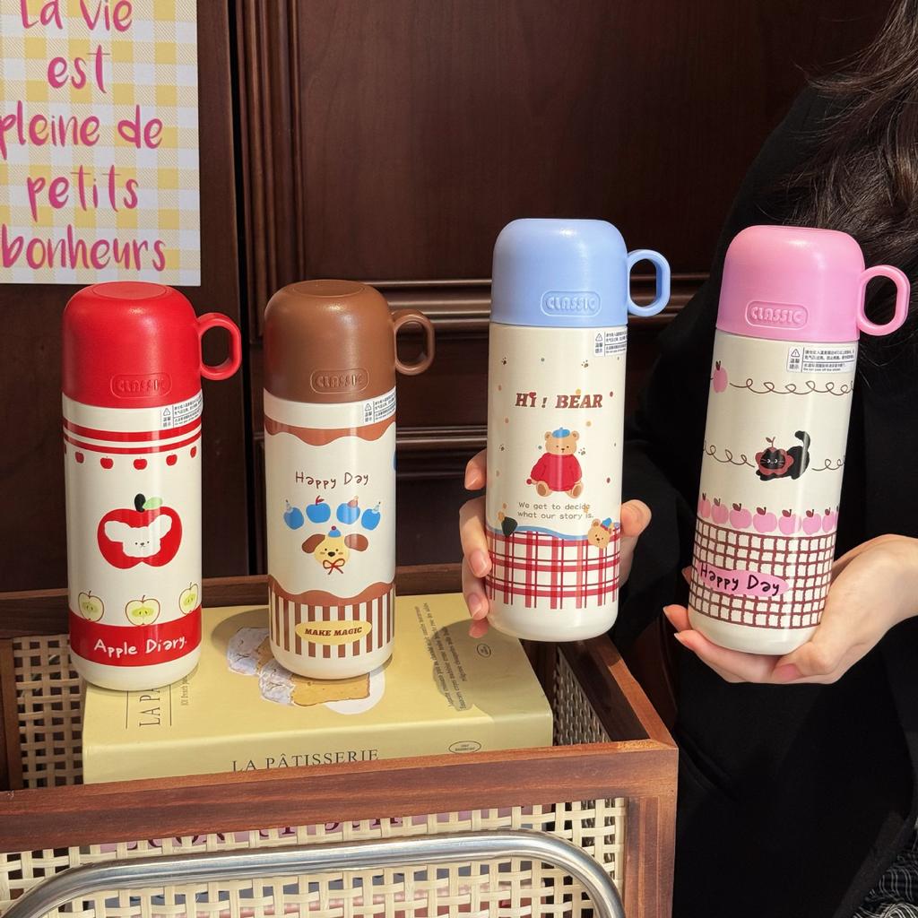 New Bullet Cover Direct Drinking Thermos Cup High Value Student Cup Portable Stainless Steel Vacuum Cup Gift