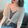 Women Thin Short Cardigan Summer Sun Protection Clothing New Half Sleeve Chiffon Shawl