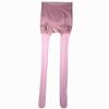 Glänzende weiße Spitze Open Crotch Strumpfhose - Schwarze durchsichtige Strümpfe für Damen