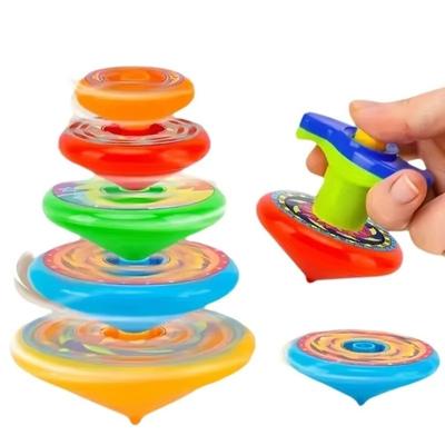 Colorful Spinning Top Launcher Flying Stacking Gyroscopes  Children Party Favor