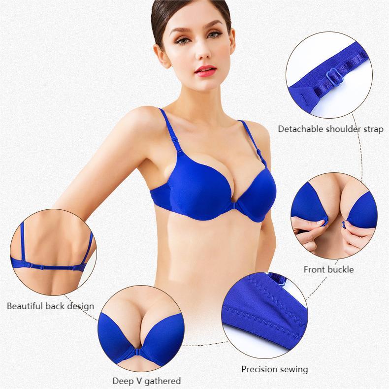 Fashion Women Sexy Lingerie Front Closure Lace Push Up Seamless Underwire Bra Women Underwear Bras