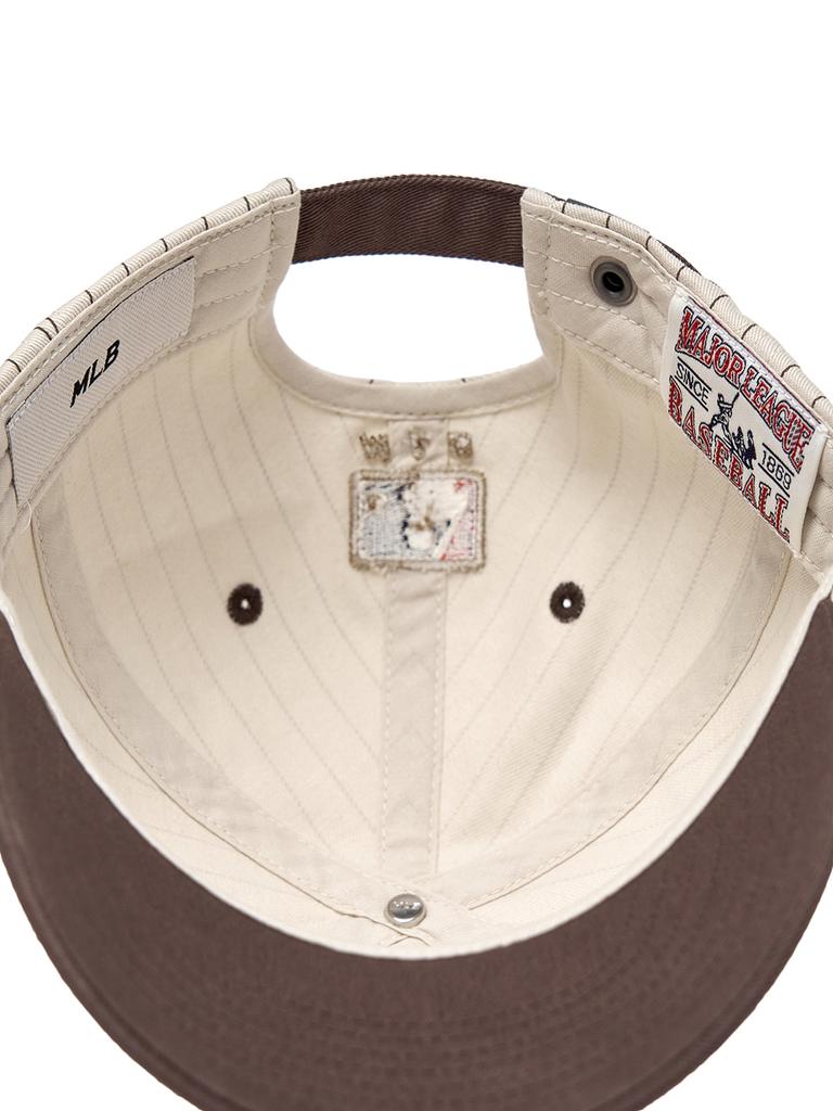 Berretto da baseball non strutturato a righe Emelbi Signature Ny (D.Brown)