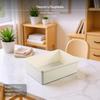Large Rectangular Plastic Storage Box, Thickened Desktop Organizer Bin with Lid, Frosted MultiColor