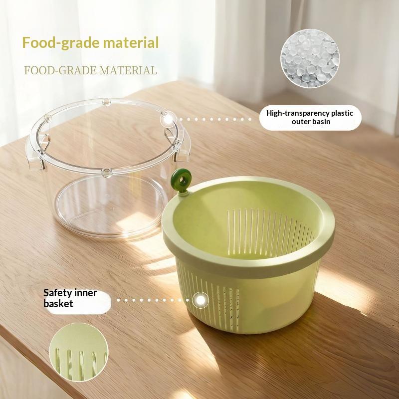 Manual Salad Spinner BPA Free Multifunctional Vegetable Washer Dryer Portable Design for Outdoor Barbecue Party Use