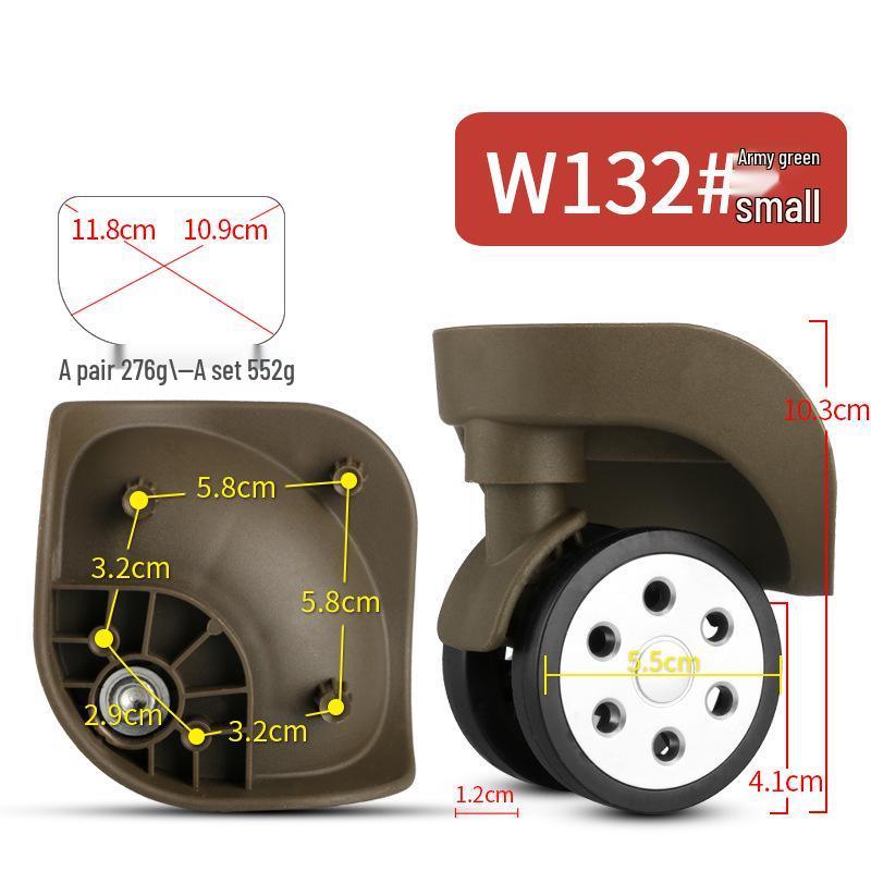 Universal Leather Trolley Case Wheels - Silent Replacement Casters for Luggage