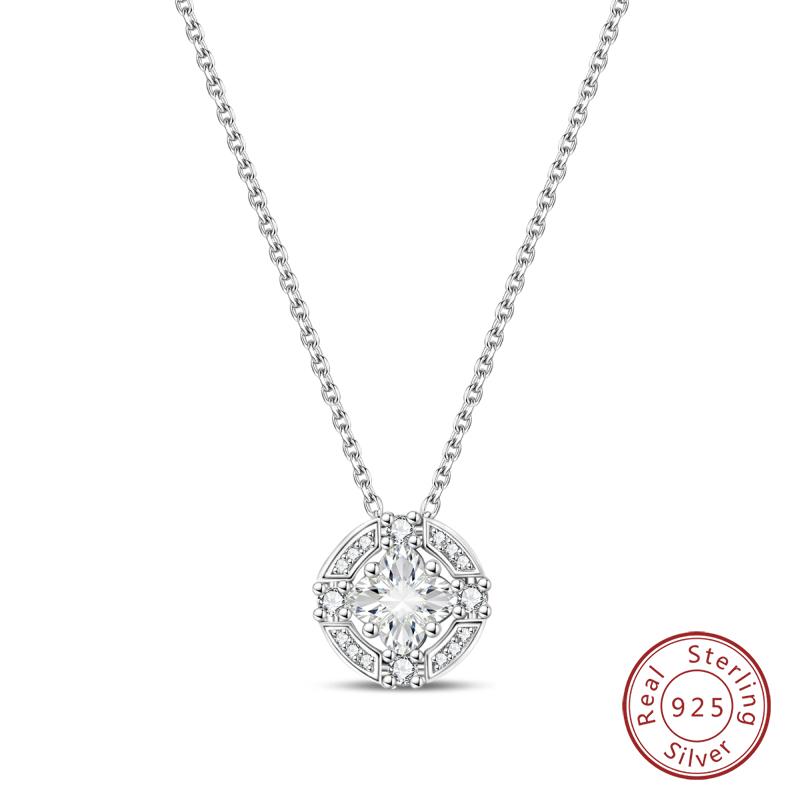 Necklace 925 Silver Cross Moonlight Guardian Dreamcatcher Necklace For Women Fashion Birthday Anniversary Jewelry Gifts