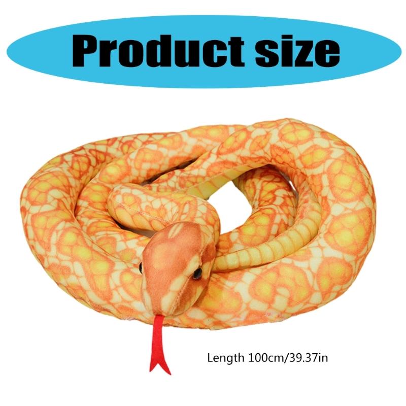 100cm Realistic Snake Stuffed Animal Toy For Home Decors and Educational Purposes Novelty Prank Plush Snake Dolls