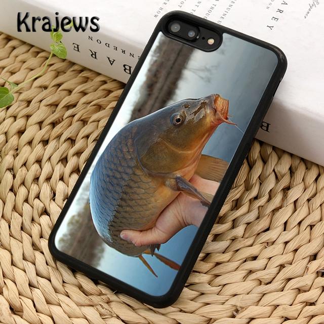 

Krajews Fish Fishing Carp Funny Phone Case Cover For iPhone 17 Air 16 15 14 plus 11 12 13 pro max Plus coque Fundas iPhone 13