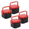 4PCS Ventilated Lid Worm Bait Holder with Clip Live Bait Container  for Lure Storage