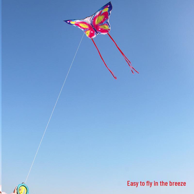 New Dream Butterfly Kite - Blue Pink, High-Grade With Line Reel, Suitable for Adults & Children, Easy to Fly
