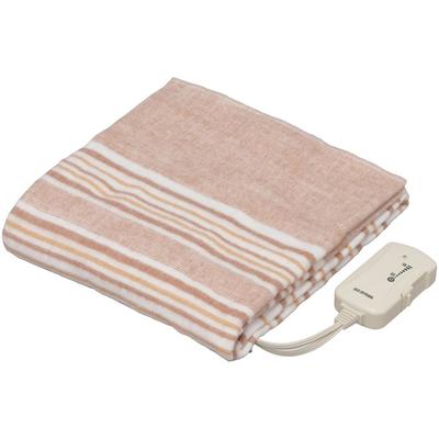 Iris Ohyama Elektrische Decke, 140 x Milbenschutz, Energiespar-Schieberegler, Temperaturregelung, Kaltheizung, flauschig, komplett braun, waschbar, 80 cm, Killer, Einzelbett, Camping,