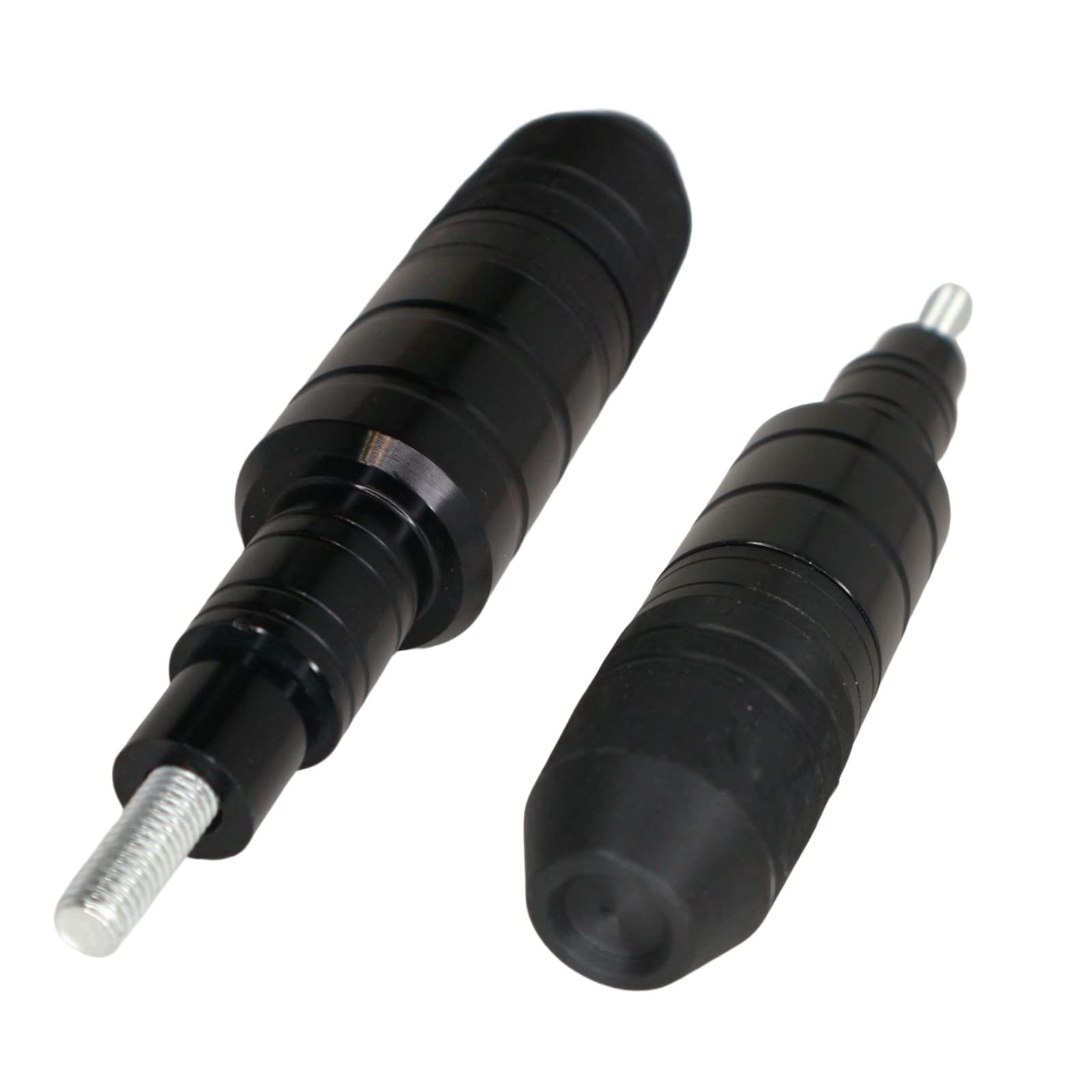 

tonra Motorcycle Universal M8 Engine Slider Axle Muffler Frame Protector Guard 2 Piece Set Aluminum Black Dress Up 13.5cm x 3.2cm чёрный