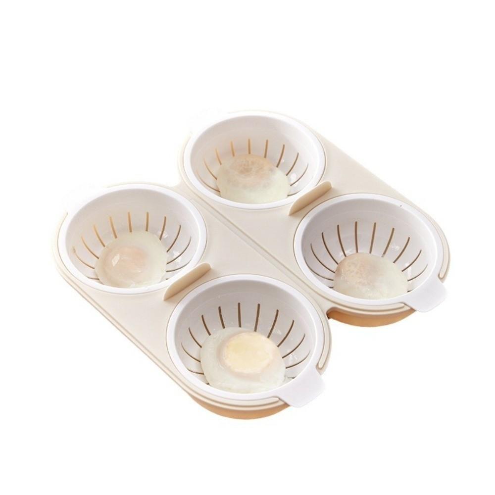Food Grade Microwave Egg Poacher with Lid Heat Resistent Microwave Egg Steamer Quick Heating Double Cup Egg Cooking Tools