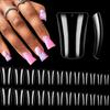 120Pcs Clear Duckbill Nail Tips, Full Cover False Nails for Y2K Manicure Salon