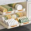 Hóngfú Pull-Out Dish Drying Rack for Kitchen Cabinet, 2-Piece Set