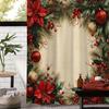 Open Pine Christmas Ball Print Shower Curtain, Window Curtain