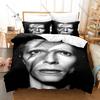Estetické Retro D-David Bowie Grafické Povlečení Sada Povlak na Peřinu Se 2 Povlaky na Polštáře Dekorace do Rockové Ložnice pro Dospělé