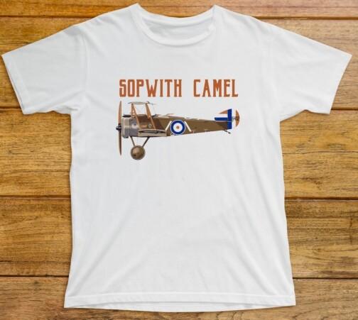 Футболка Sopwith Camel 988 Музыка Рок-группа Истребитель Воздушный бой Спитфайр Пап M