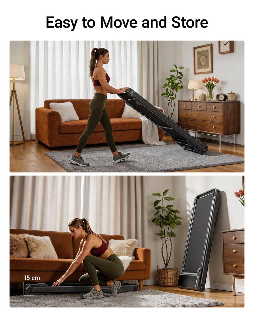 ROBORE X8F Tapis Roulant da Camminata con Regolazione Automatica dell'Inclinazione 0-20% | Tapis Roulant da Scrivania 1-12 km/h, Salvaspazio per Casa e Ufficio
