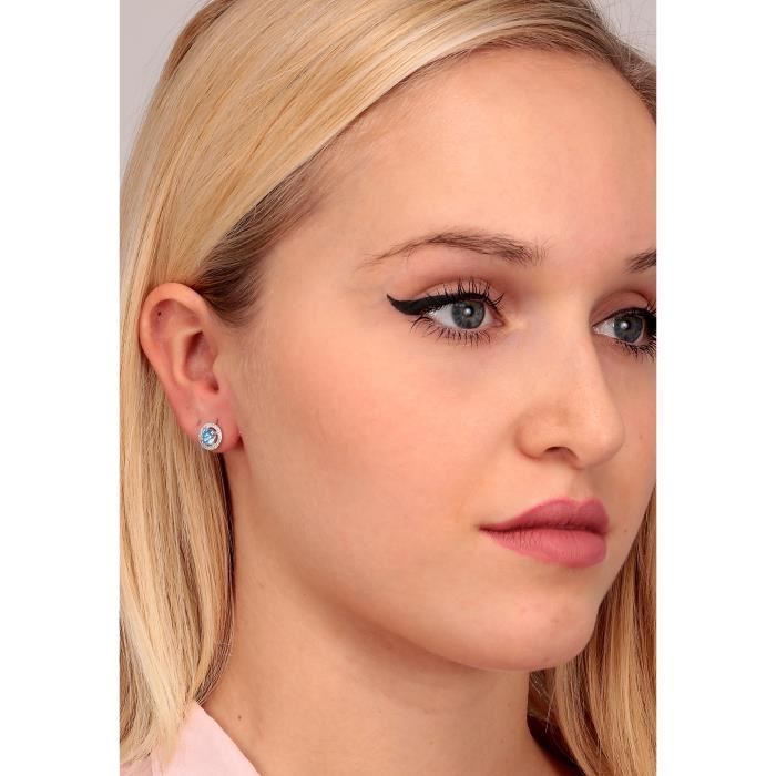 Boucles d'oreilles - MORELLATO - SAIW95 - Argent 925 recyclé - Aquamarine - Pendant Crochet