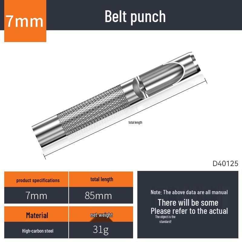Straight Punch: Compact Manual Leather and Basswood Hole Punch Tool for Belts and Watch Straps