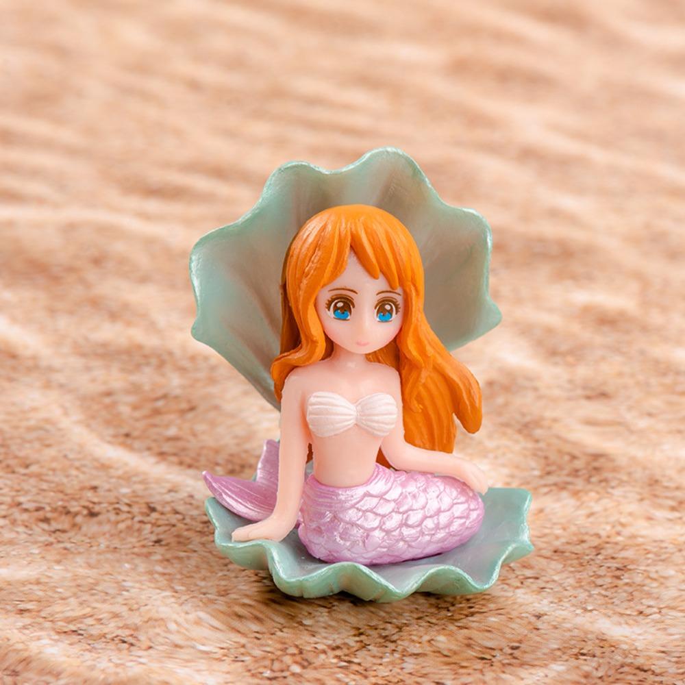 Desk Decorations Little Mermaid Ornament Cartoon Miniature Figurine Aquarium Decoration