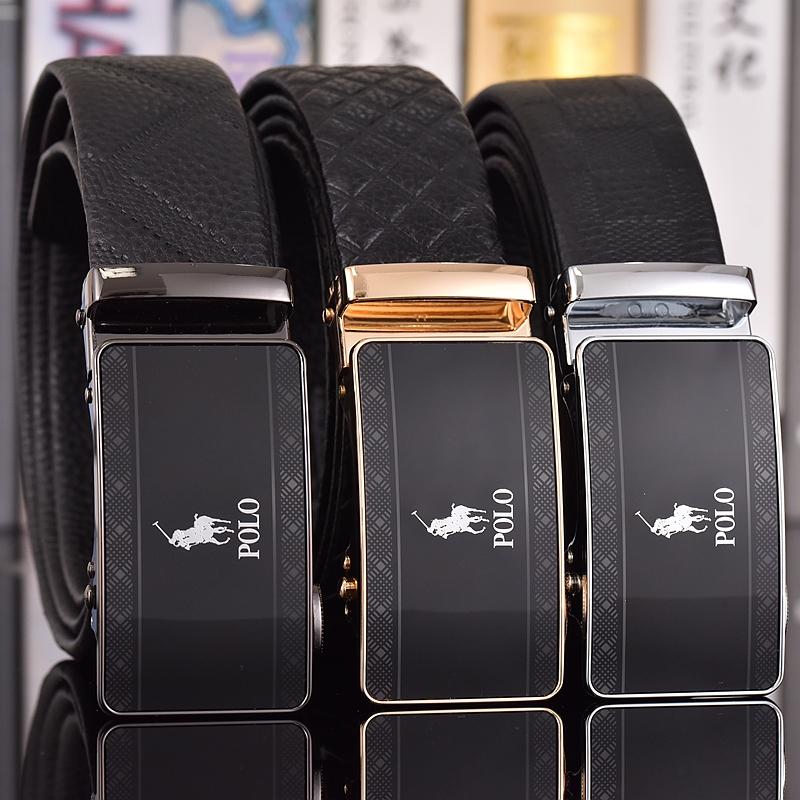 

Polo Ralph Lauren 2025 Чоловічий ремінь з цинкового сплаву з автоматичною пряжкою, високої якості, з лицьової шкіри, 3,3 см, брендовий ремінь, дизайнерський ремінь 110CM
