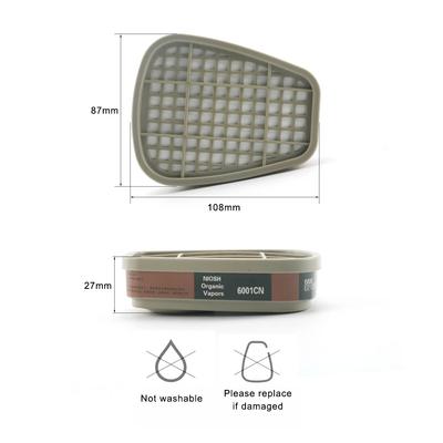 Organische 6001 Filterpatrone Staubdichte Baumwolle 5N11 5P71 Für 6200/7502/6800 Gasmaske Chemische Atemschutzmaske Lackieren Spritzen