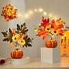 Artificial Pumpkins Maple Leaf Sunflower Table Home Decor House Prop Autumn Harvest Thanksgiving Halloween Party Decor