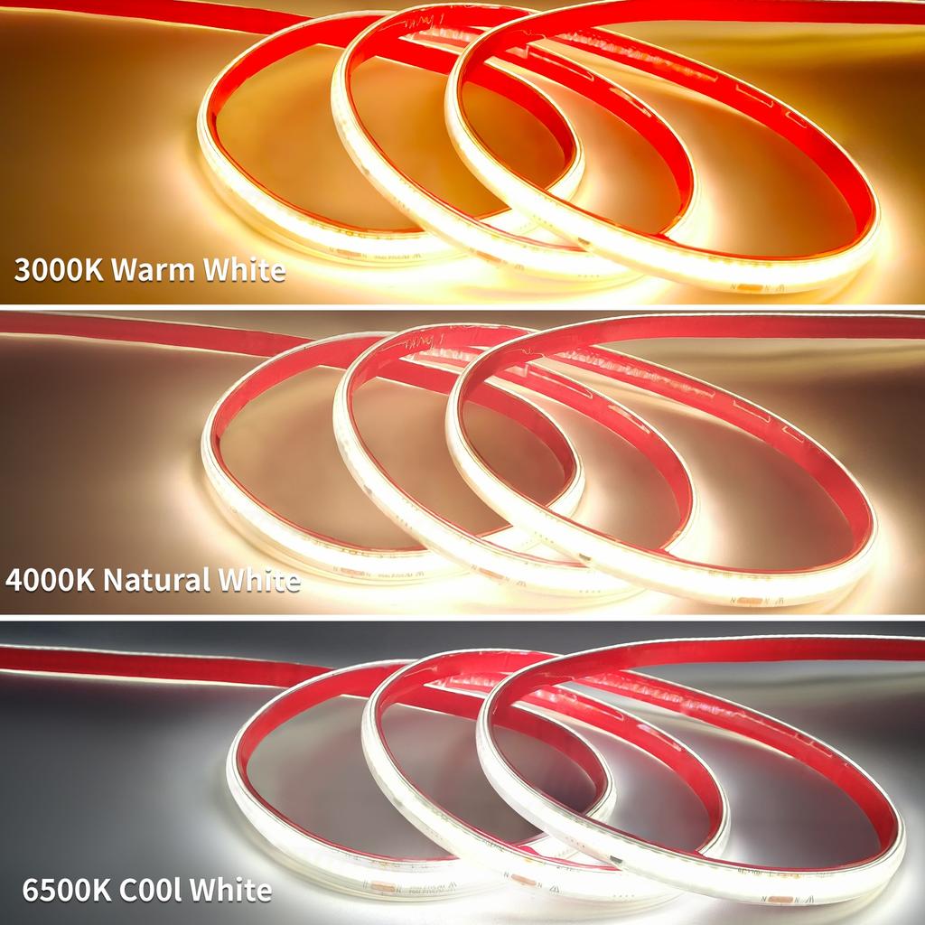 220V COB LED Strip Light 296 LEDs/m High Brightness Waterproof Flexible LED Tape Ribbon for Room Kitchen Outdoor Lighting 230V
