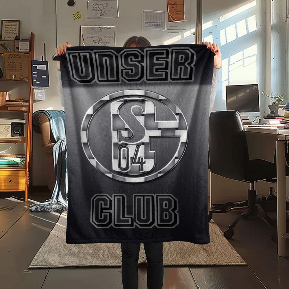 Schalke Logo Blanket, High Quality Comfortable for All Seasons, Home Decor, Warmth and Comfort