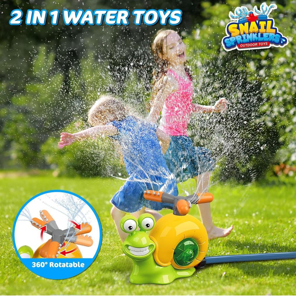 Summer Outdoor Spray Snails featuring Baseballs Rotating Sprinkler Lawns Playing Water Parent-child Interactive Playthings
