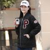 Winter retro Hong Kong style loose rhombus baseball jersey cotton-padded women's tide brand light cotton jacket