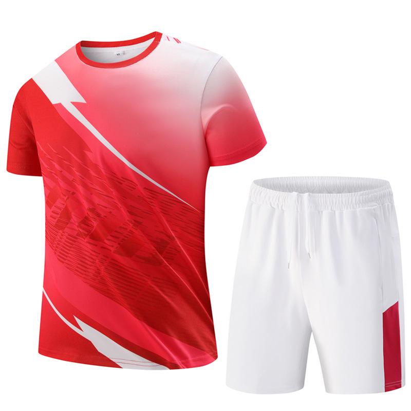 Unisex Badminton & Table Tennis Summer Sports Set - Short Sleeve Jersey & Competition Training Uniform