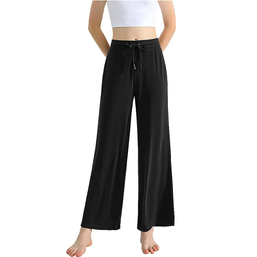 Siomlana Wide Yoga Made with Lenzing Loose Perfect for and Available in 4 Colors Women's Pants, High-Waisted, Modal, Stretch, Fit, Sports, Dance,