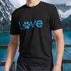 New Shirt Love with Dog Cat Pet Paw Logo Active T-Shirt Funny Size S To 5XL