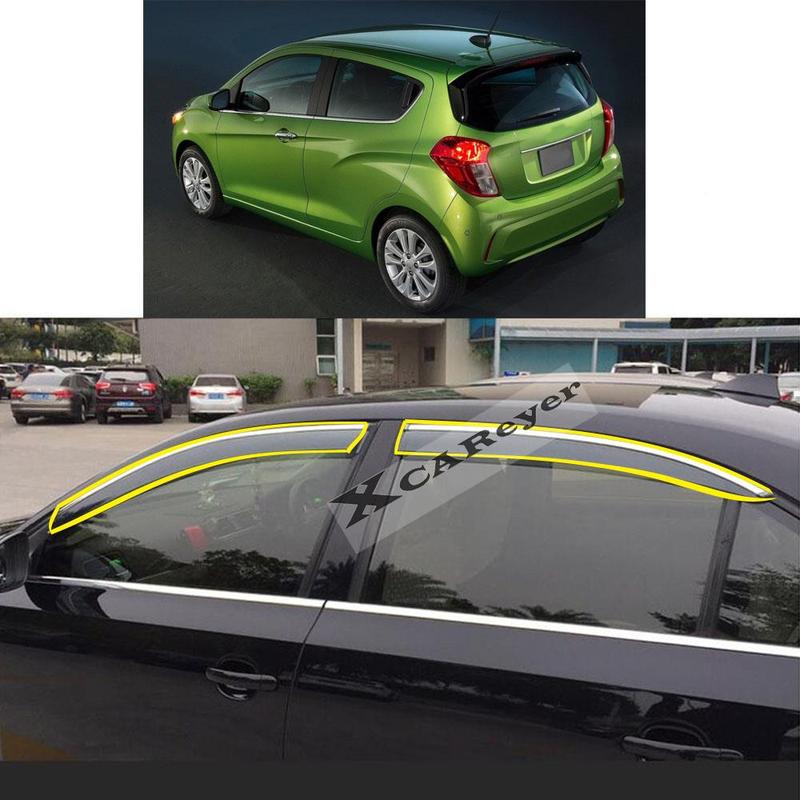 For CHEVROLET Spark 2010 2011 2012 2013 2014 2015 2016 2017 2018 Car Sticker Plastic Window Glass Wind Visor Rain/Sun Guard Vent