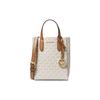 Sinclair Coated Canvas Handbag, Shoulder Bag, Crossbody Bag Women's Vanilla White & Acorn Brown 32H3G5SC0B-VANILLA ACORN