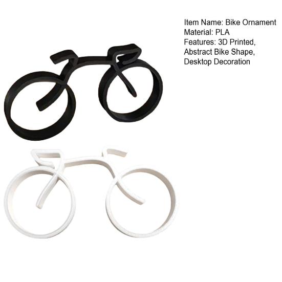 2 Stück 3D-gedruckte abstrakte Fahrradfigur Minimalistische moderne Fahrradstatue Skulptur Heim-Büro Bücherregal Schreibtischdekoration
