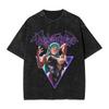 Classic Game Vampire Morrigan Aensland Graphic Print T-Shirt Men Women Vintage Washed Cotton Summer Tee Harajuku Oversized Tops