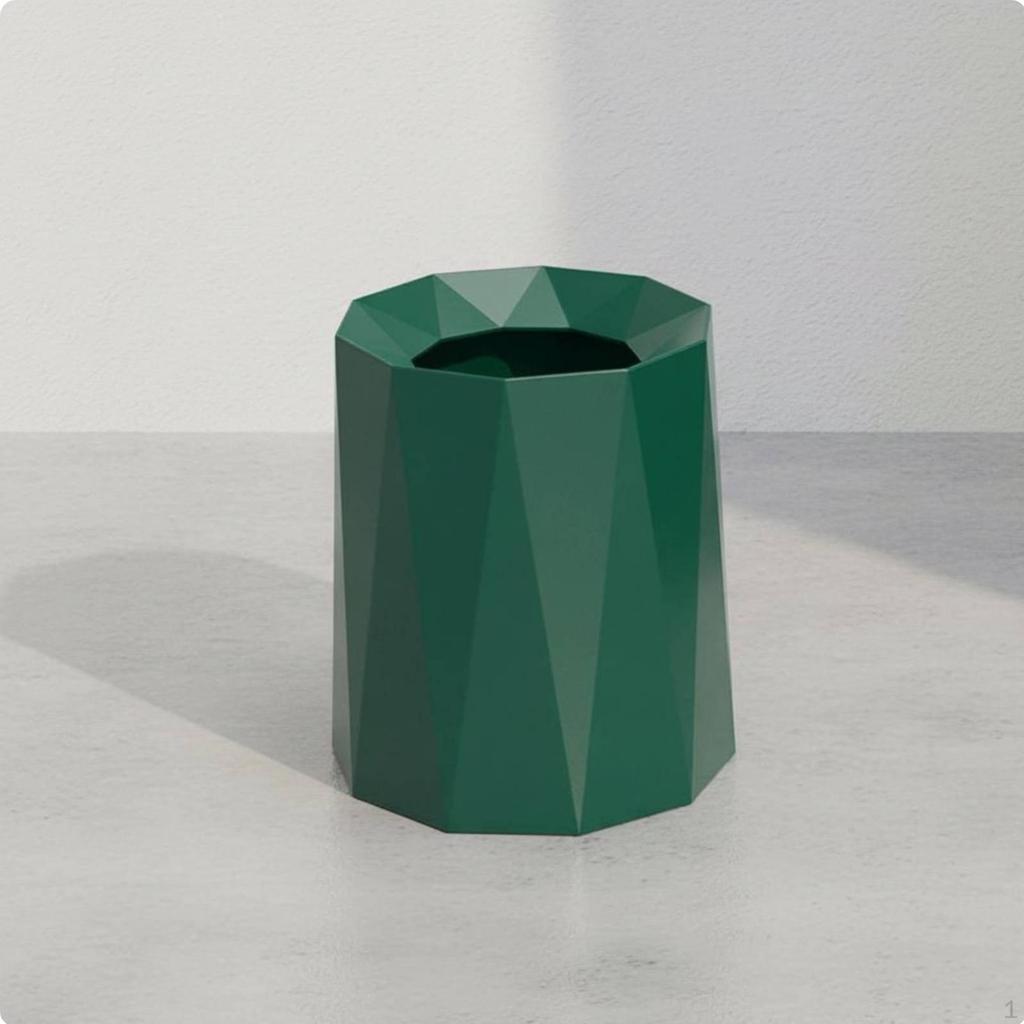 Modern Decorative Garbage Bin Nordic Design Double Layer Trash Can Large Capacity Geometric