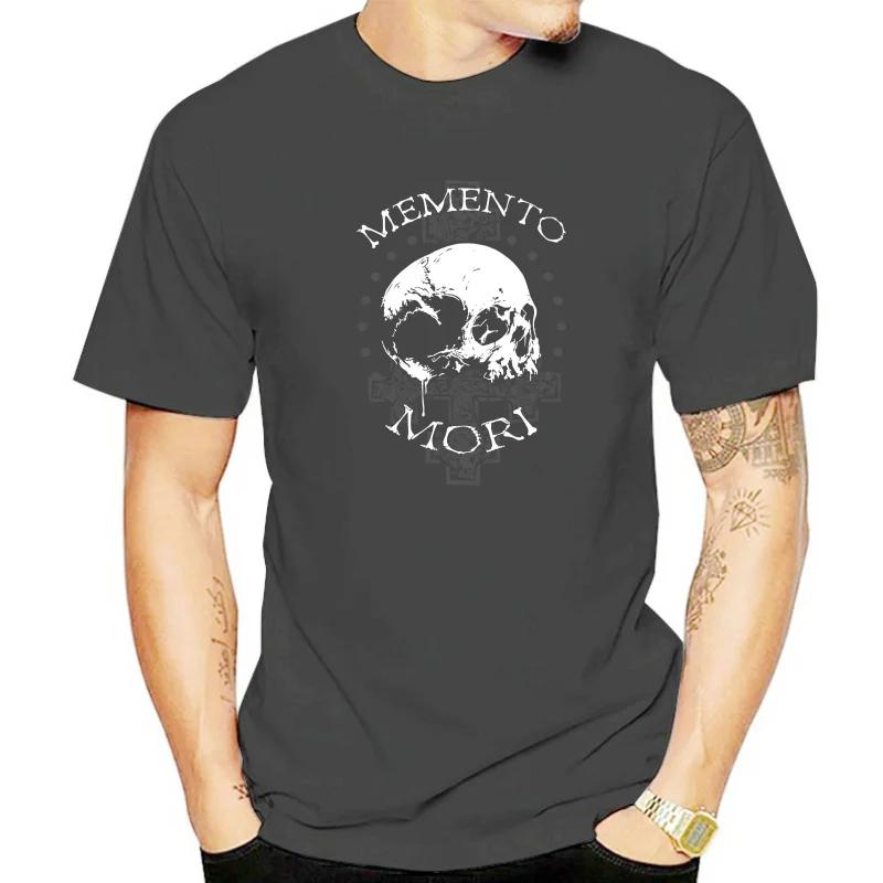 T-shirt Memento Mori Men's Black Cotton New Trends Tops Tee Shirt