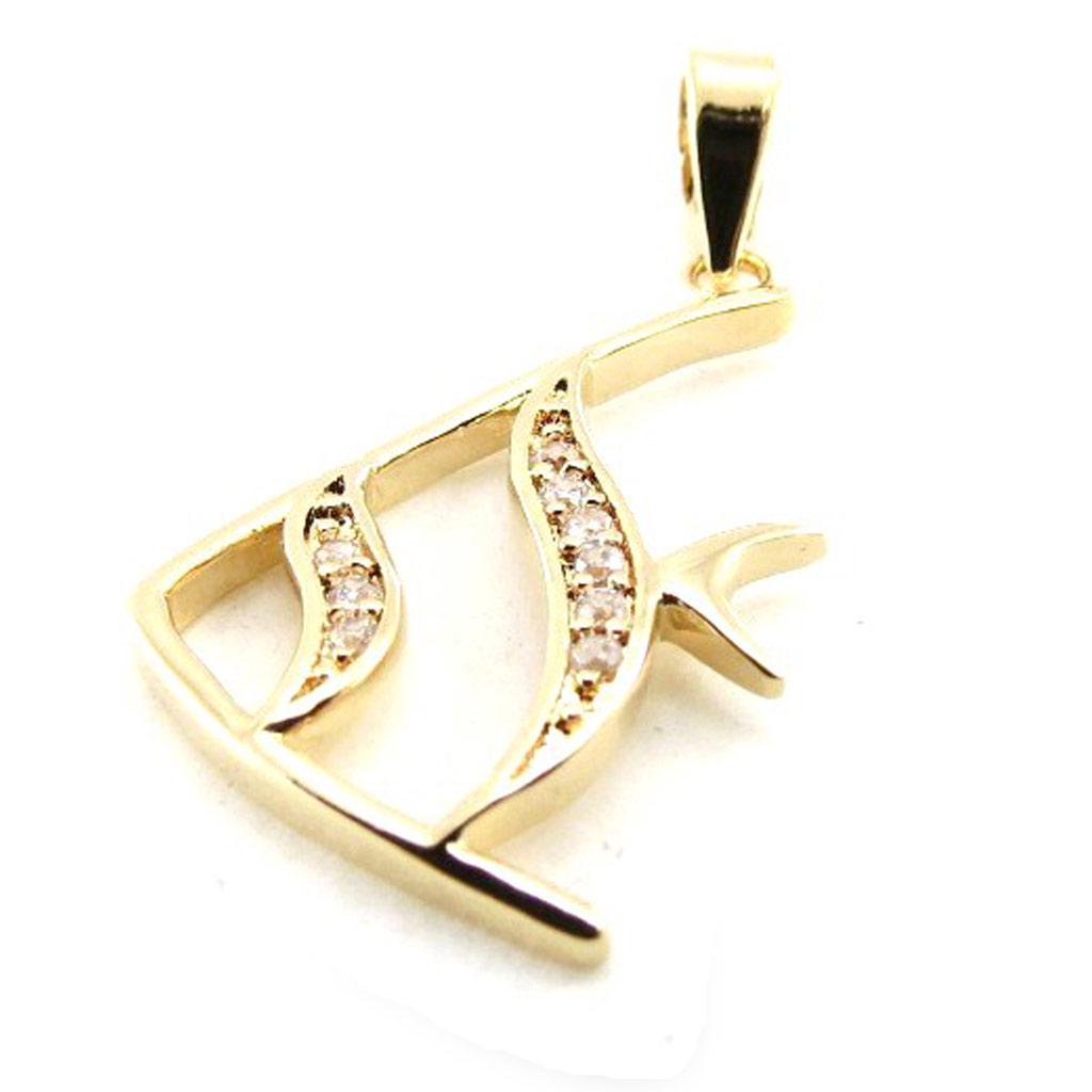 Les Trésors De Lily [I9831] - Gold Plated 'Fish' Pendant - 24x13 Mm