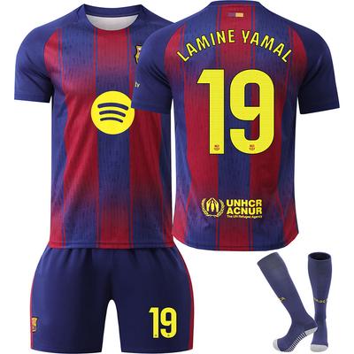25-26 Domácí fotbalový dres Barcelona pro děti a dospělé LAMINE YAMAL #19